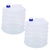 2PCS Outdoor Foldable Water Bucket Portable Plastic Water Bag Bottle