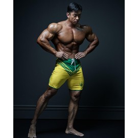 FIED IFBB 15inch Mensphysique Board-Shorts Posing Trunks Competition
