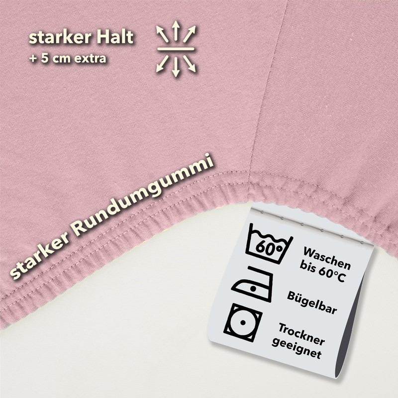 Studio Basic Fitted Sheet 140 x 200 cm, 100% Combed