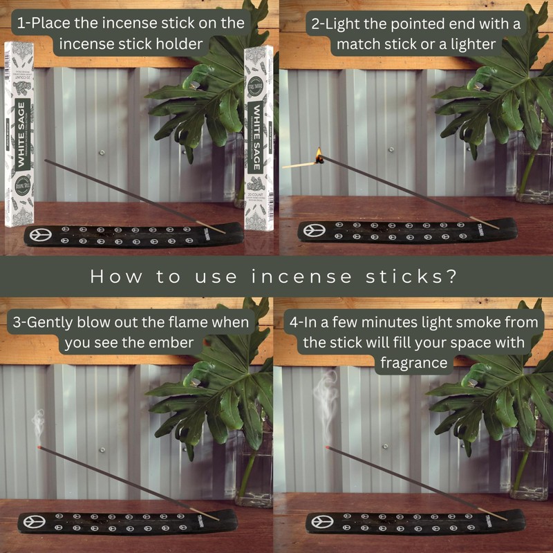 White Sage Incense Sticks for Cleansing - Total 40 Insence-Sticks