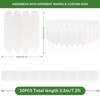 10.6" H White Garden Edging Borders, 10Pcs Plastic Garden Landscape