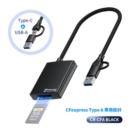 JJC CFexpress Type A Dedicated Card Reader USB 3.2 Gen2 High Speed 10Gbps USB-C/USB-A 2-in-1 Design Compatible with Android/Windows XP/Vista/7/8/8/8.1/10/11/Mac OS (including M1&M2 CPU