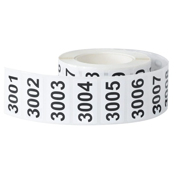 DGBDPACK Consecutively Numbered Labels, 1.5 x 0.79 Inch Self-Adhesive Inventory