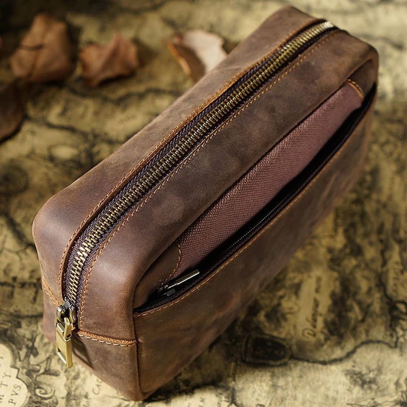 Leather Pencil Case, Large Retro Pencil Case, Multifunctional Pencil Case,