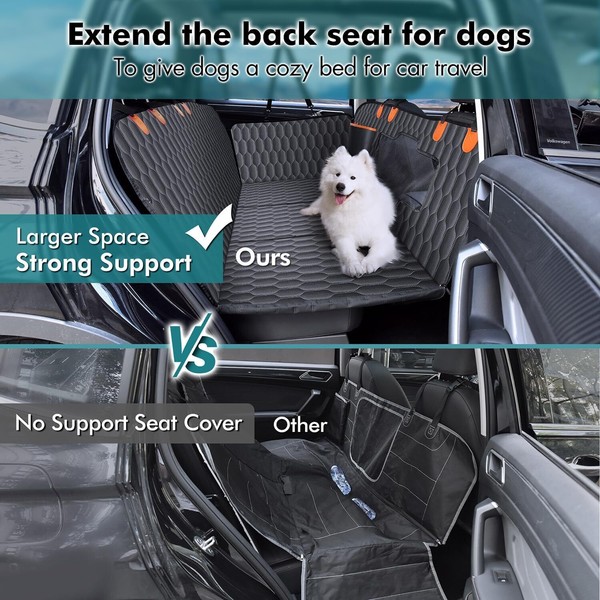Mpow Dog Back Seat Extender Dog Seat Car Cover Back