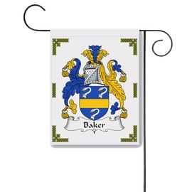 Baker Coat of Arms/Baker Family Crest 11 X 15 Garden Flag – Made in the U.S.A.
