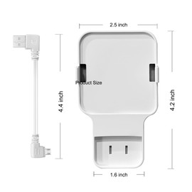 Sync Module 2 Outlet Wall Mount for Blink Doorbell Camera, Window Sensors Accessories,Doorbell Chime Inside House Bracket Holder with Short Cable (2 Wall Holder)