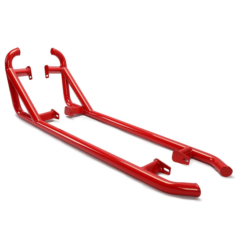 ECOTRIC Red Nerf Bars Rock Sliders Compatible with 2014-2023 Polaris