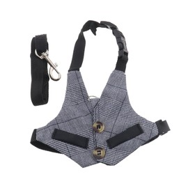 LT Easiyl 1 Set Rabbit Vest Harness Set Adjustable Harness Formal Wear Style for Bunny Rabbit Kitten Small Animal with Neck Circumference 18-23cm Chest Circumference 25-28cm (S)