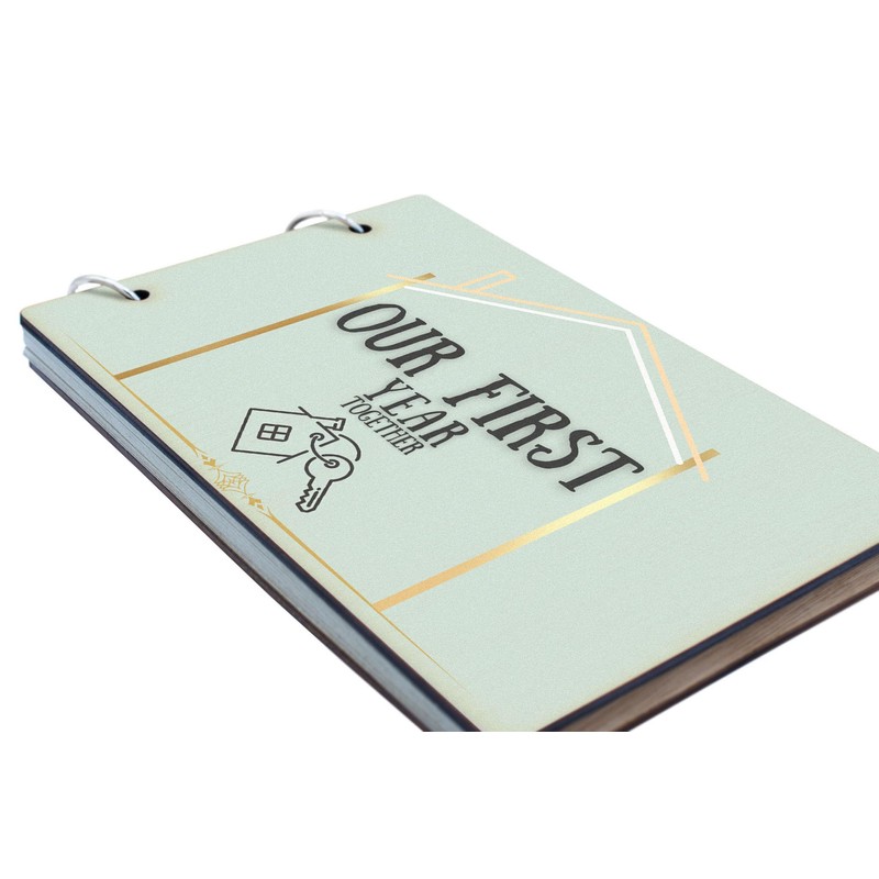 Our First Year Together Wooden Memory Album
