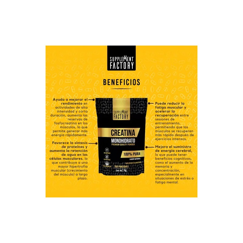 Creatina Monohidratada Pura 1 Kg Sabor Natural