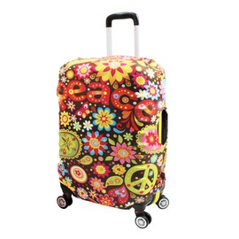 Luggage Cover Suitcase Protector Fits 19-33 Inch TSA Approved Travel Suitcase Cover Washable Dustproof Anti-Scratch (S (19-22 inch), Peace)