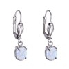 C·QUAN CHI Women's 925 Sterling Silver Hanging Earrings Opal Pendant