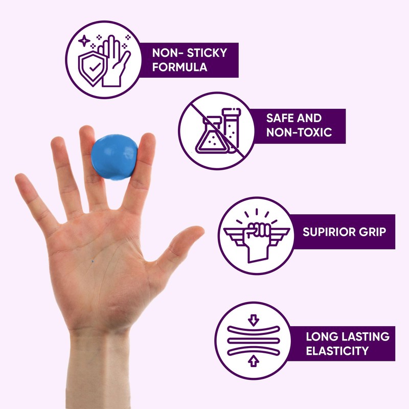 Meglio Hand Therapy Clay 57 g for Hand Exercises to