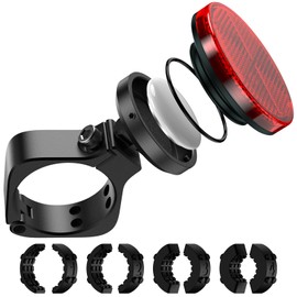 SUPMEGA AirTag Bicycle Mount, Hidden AirTag Bicycle Reflector with Metal Bracket, Anti-Theft GPS Tracker Accessories, Waterproof AirTag Holder for Bicycles, E-Bikes and Scooters