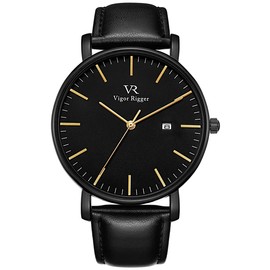 BUREI Men's Wristwatch, Simple, Stylish, Ultra-Thin, Lightweight, Analog Watch, Waterproof, Quartz, Business