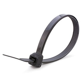 Secure 48 Inch UV Black 175 lb Extra Heavy Duty Nylon HVAC Cable Tie - 100 Pack