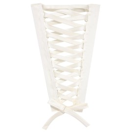 Juweniz 3Pcs/Set DIY Satin Corset Back Kit Zipper Replacement Adjustable Fit for Wedding Bridesmaid Prom Formal Dress 18'' Ivory