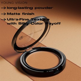 YOUNG VISION Deep Dark Matte Powder Bronzer for Deep Skin, Contour 06