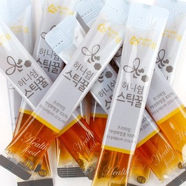 Gangwon Beekeeping [강원양봉] 프리미엄 야생화 스틱꿀 (15gx10개입)x4박스 [Gangwon Beekeeping] Premium Wildflower Stick Honey (15g x 10 pieces) x 4 boxes