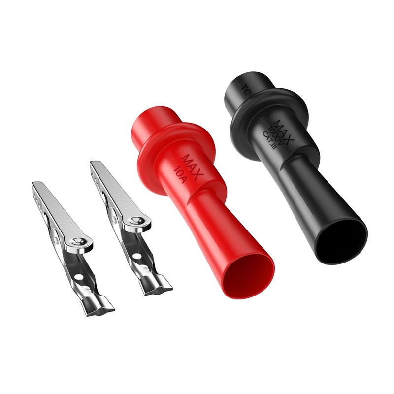 Cleqee 1000V 10A 4PCS Multimeter Alligator Clip Set Electrical Crocodile