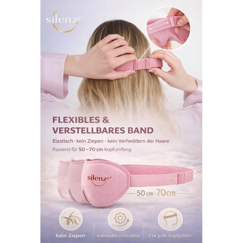 SILENZZZ Premium Sleep Mask, 3D Eye Mask for Men and