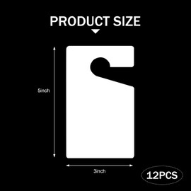 yorpyep 12 PCS Blank Parking Permit Hang Tag, DIY Handwritten Information Reusable and Wipeable Parking Sign for Car Rearview Mirror, Acrylic Anti-damage Hanging Pass Placards, for Most Cars (White)