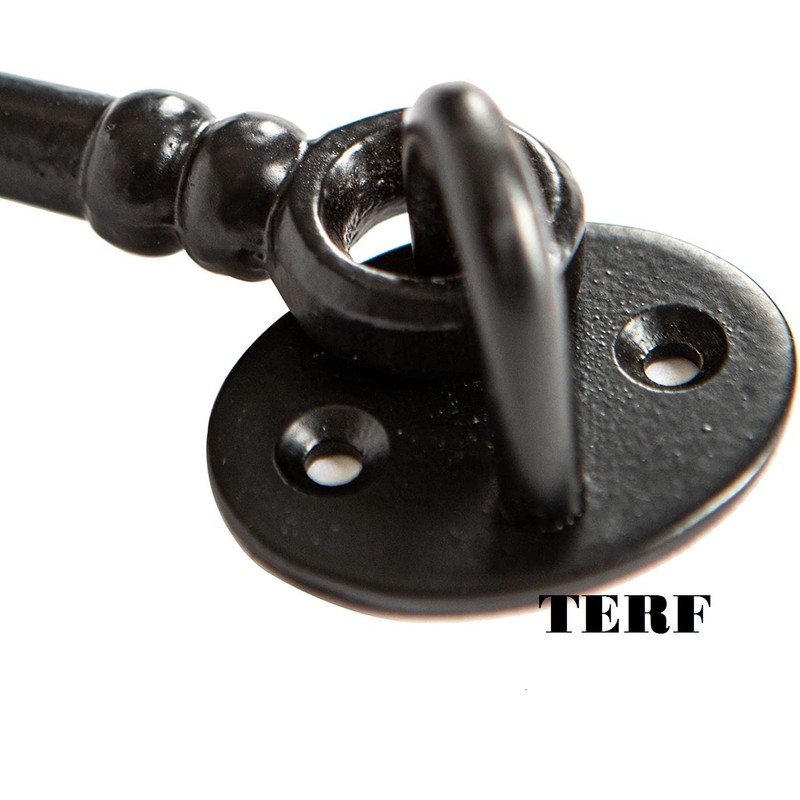 TERF® 75mm Heavy Duty Antique Black Cabin Door Hook and