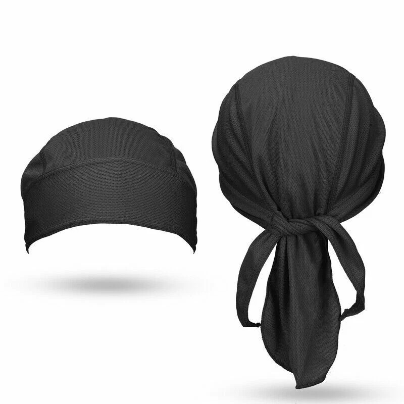 Unbranded 1/2/3pc Sweat Wicking Motorcycle Biker Skull Cap Du Rag