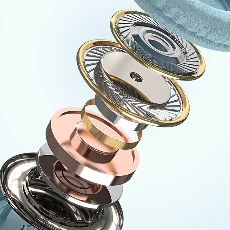 Bluetooth Headphone Heavy Bass Noise Cancelling Foldable Gradient Color Wireless