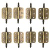 8 PCs Vintage Antique Brass Flap Hinges with Lengthened Axis