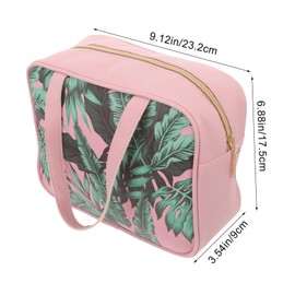 VICASKY Travel Makeup Bag Thickened PU Handheld Cosmetic Pouch Toiletry Organizer for Women Capacity Zippered Storage Case for Travel Essentials