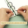 PATIKIL 20pcs Loose Leaf Binder Rings 1.2" Metal Open Card