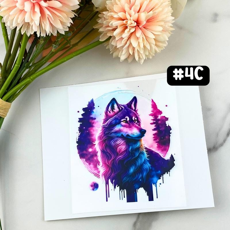 UV DTF DECALS, 4" height, Cup Decals, Cup Stickers, Cup