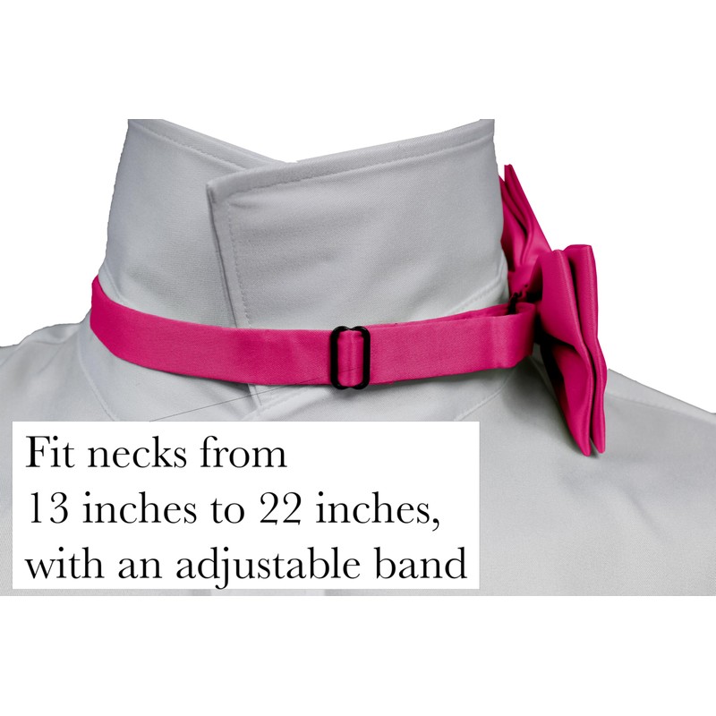 trilece Mens Solid Color Formal Pre Tied Bow Ties and