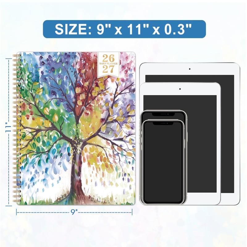 Daily Planner 2026-2027 - Appointment Book 2026-2027, 9'' x 11'',