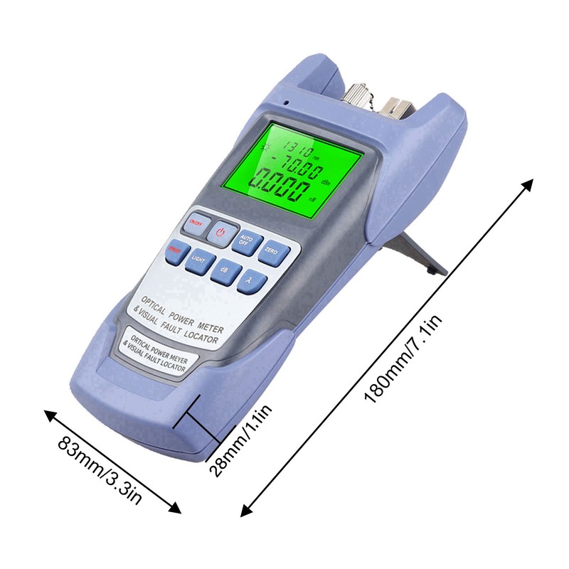 Optical Power Meter 650nm 7 Wavelength High Accuracy Fiber Optic