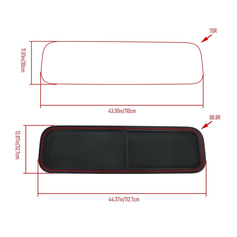 labwork 42inch W x 12inch H RV Horizontal Slide Window