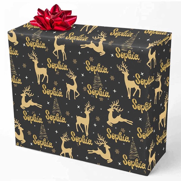 Artsadd Custom Christmas Wrapping Paper for Girls Boys Women, Customized