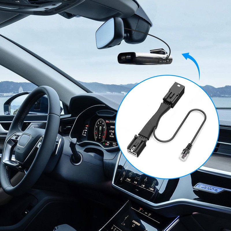 Radar Detector Power Adapter RJ11 Plug (10P Type D) Compatible