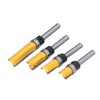 4Pcs Trim Hinge Router Bit Round Silver Yellow 1/4in Shank