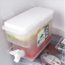 3.0L Cold Water Bottle Refrigerator Pot Cold Water Pot with Faucet Hot Water Can Water Bag Drinking Water Bucket Water Pitcher for Home and Store