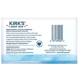 Kirk's Original Coco Castile Bar Soap Original Fresh Scent 4 Ounces (24 Pack)