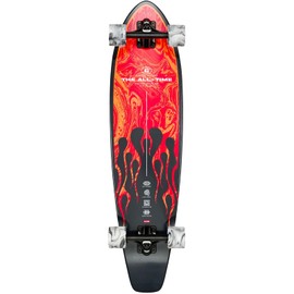 Globe The All-Time Longboard, Color: Red Flames, Size: 35in (10525246-RED_FLAMES-35in)