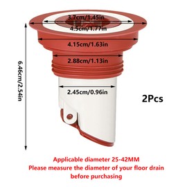 SEABABOO Floor Drain Anti-Odour Shower Valve Anti Odour Stopper Anti Odour Shower Floor Shower Cap Anti Odor for Drainage Holes with a Diameter of 25-44 mm (White, 25-44 mm)