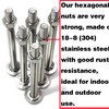 1/2-13 Stainless Steel Finished Hex Nut, 304 Stainless Steel Nut