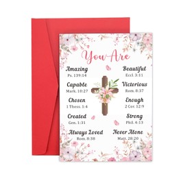Baptism Card, Baptism Gifts for Girl, Baptism Christening Card for Girls, Christian Blessings Confirmation Card, Baptismal Gifts Christian Gifts for Women, Catholic Faith Based Gifts, Bible Verse Card