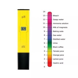 Digital PH Meter Pocket Pen Tester 0.1 Resolution PH Meter Water Monitor 0-14 pH