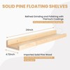 storenization Floating Shelves for Wall, Solid Wood Picture Ledge Shelf