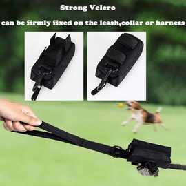 Love Dream Dog Poop Bag Holder Leash Attachment, Pet Waste Bag Dispenser, Fits Any Dog Leash for Waiking Running and Hiking (Black)